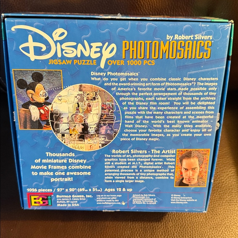 Disney Buffalo Photomosaics Mickey Mouse Puzzle.  1000 pieces. - Picture 2 of 2